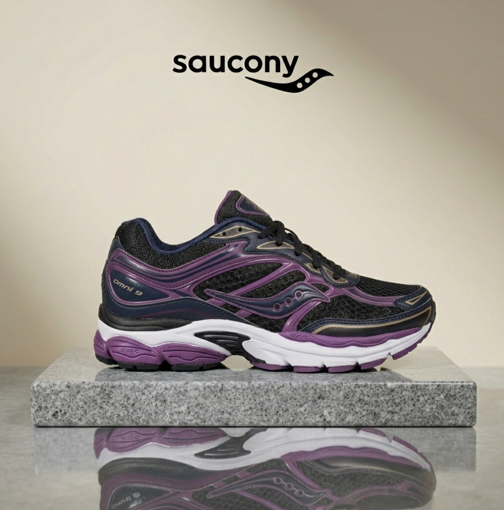 Saucony ProGrid Omni 9 : Black / Deep Purple / Navy