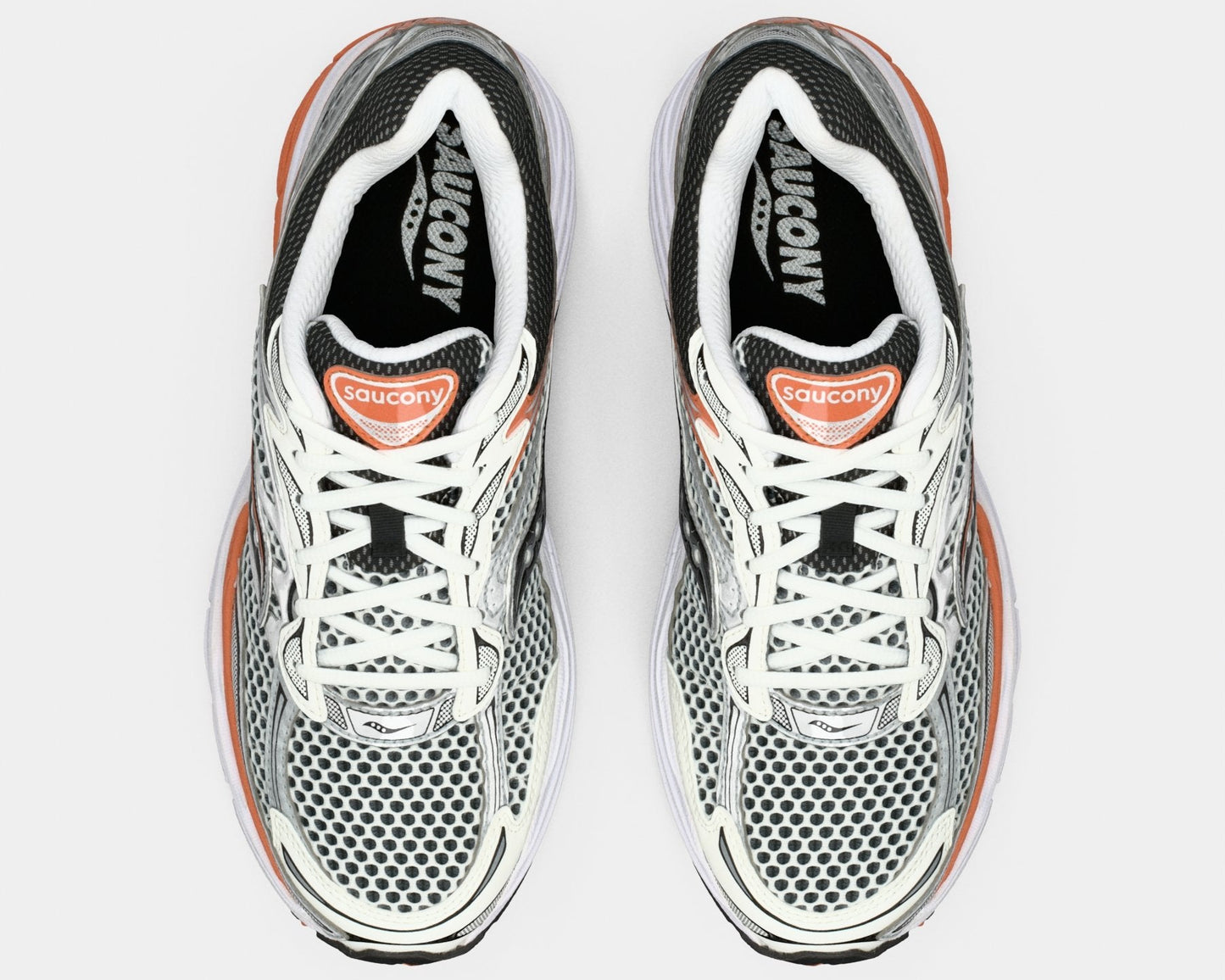 Saucony ProGrid Omni 9 – Silver Mesh / Bright Orange / Anthracite
