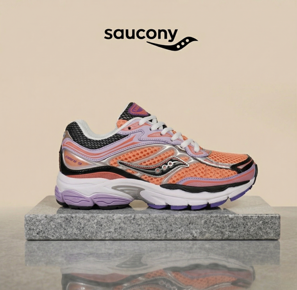 Saucony ProGrid Omni 9 : Peach / Lavender / Black