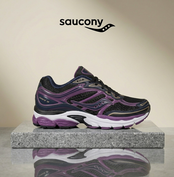 Saucony ProGrid Omni 9 : Black / Deep Purple / Navy