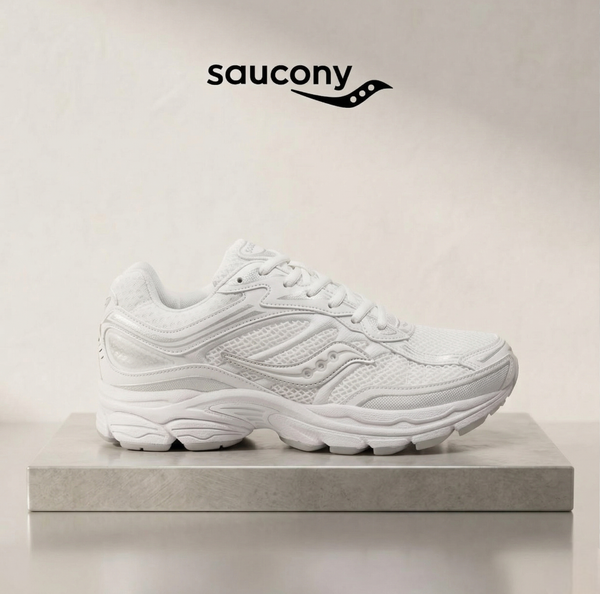 Saucony ProGrid Omni 9 : Pure White / Monochrome Edition