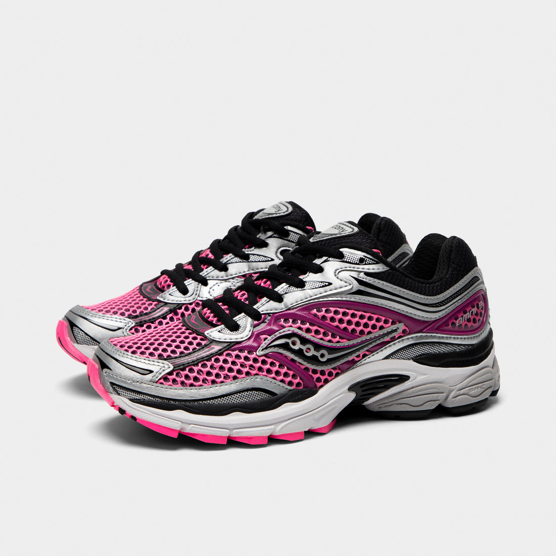 Saucony ProGrid Omni 9 : Metallic Silver / Hot Pink / Black